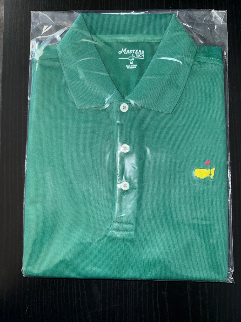 Augusta National Masters Green Polo with Yellow Logo Accent